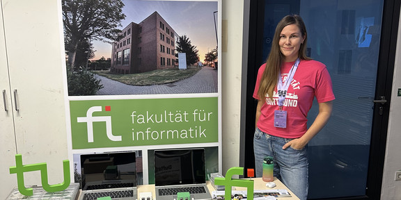 Booth of the Dept. Of Computer Science at Science Night in Dortmund