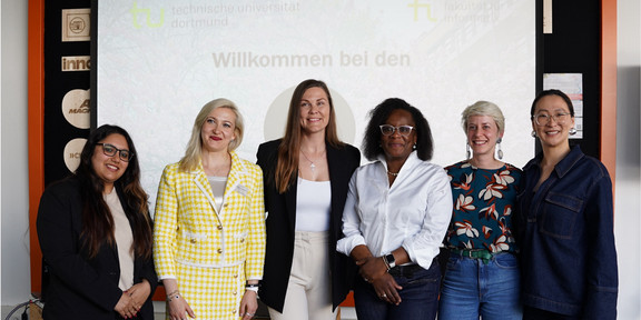 Picture shows speakers and a moderator f.l.t.r Amruta Ranade, Anastasia Leutloff, Natalia Ogorelysheva, Frédérique Lambers, Cécile Deprez, Lu Zhang